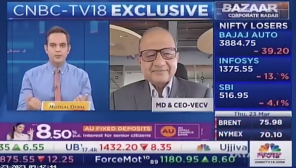 MD & CEO, VECV, Mr. Vinod Aggarwal in talks with CNBC- TV18