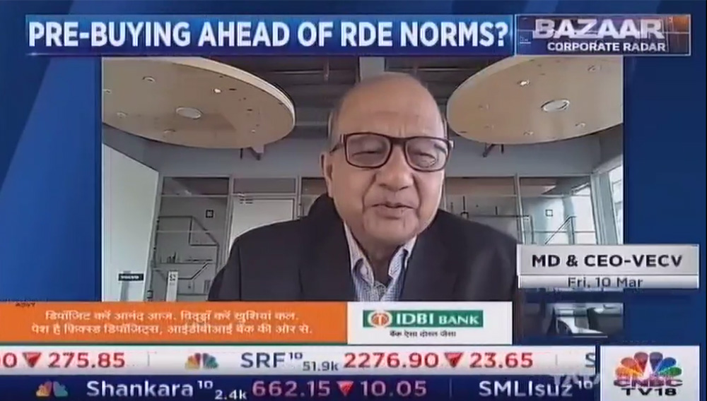 Watch MD & CEO, VECV, in an exclusive interview with CNBC-TV18