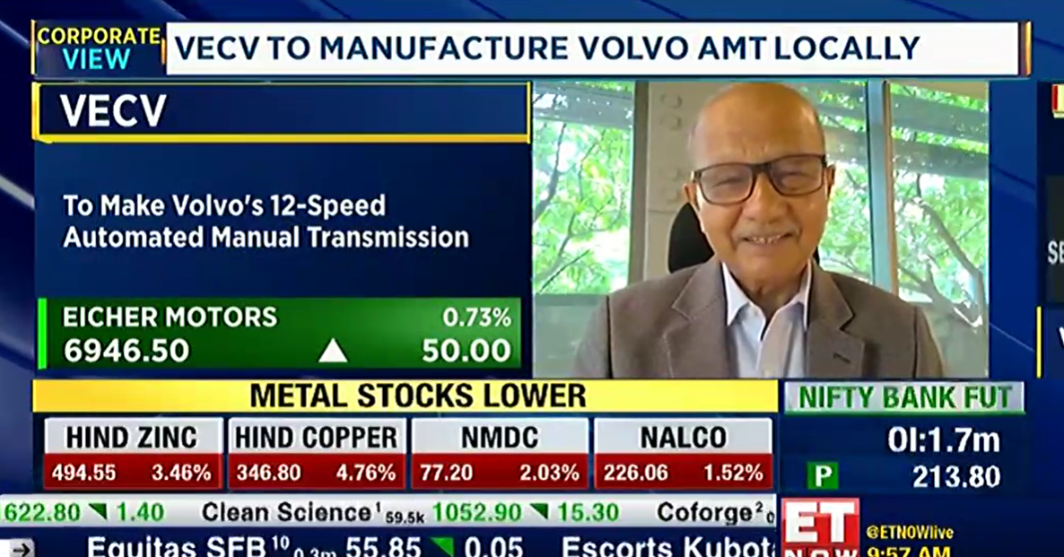 In Conversation with ET Now, Vinod Aggarwal, MD & CEO,VECV Discusses Our Latest Milestones of Investment in A New Plant Near Ujjain and Outlook for CV Industry