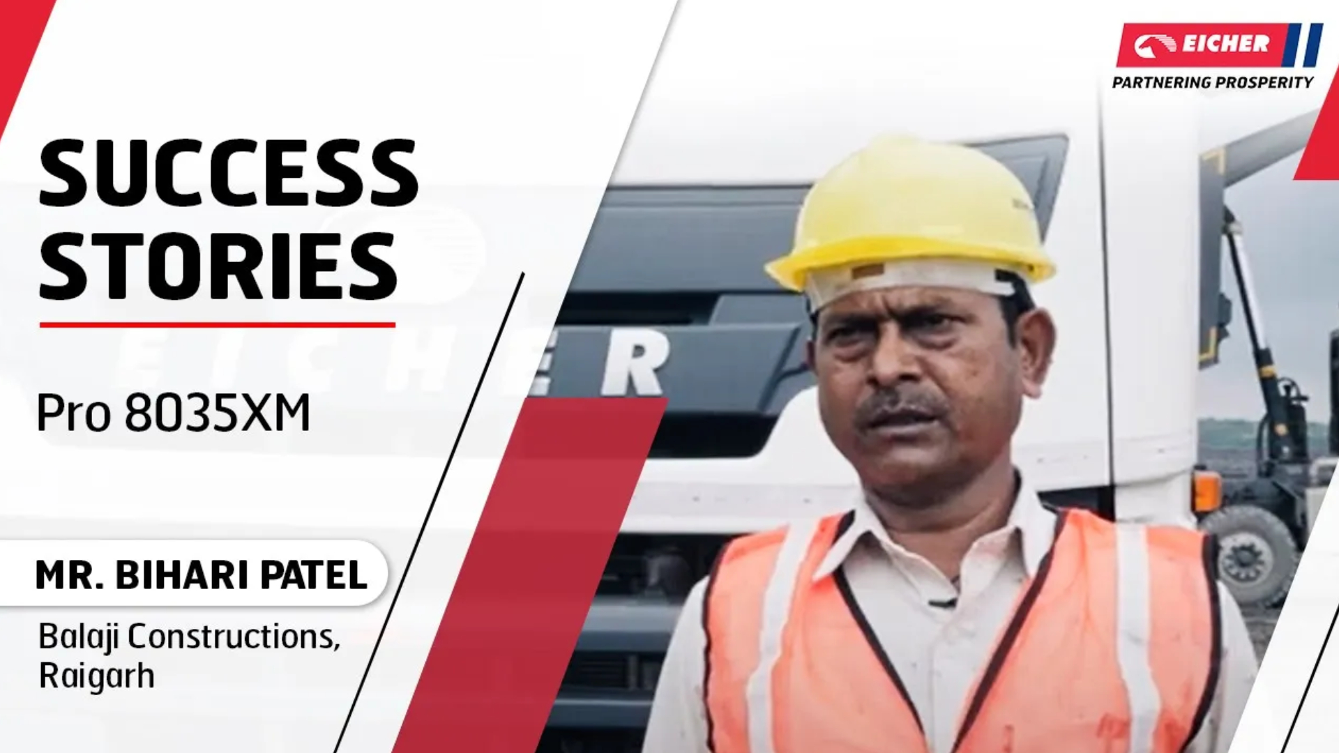 Success with Eicher 8035XM: Balaji Construction