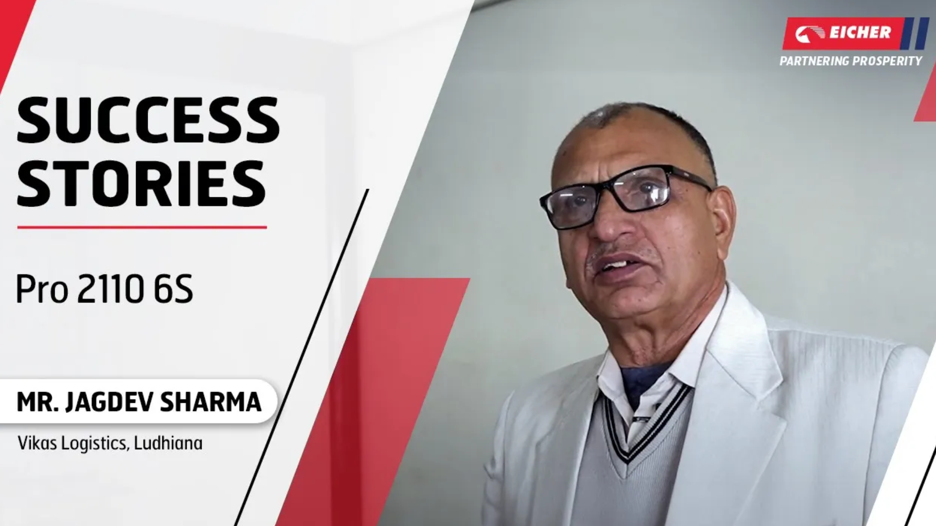 Eicher LMD Success Stories- Vikas Logistics From Ludhiana With Eicher Pro 2110 6S