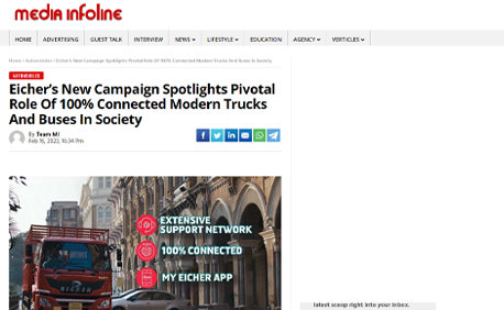 Eicher’s New Campaign Spotlights Pivotal Role Of 100% Connected Modern Trucks And Buses In Society