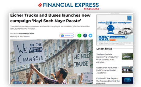 Eicher Trucks and Buses launches new campaign \\\'Nayi Soch Naye Raaste\\\'