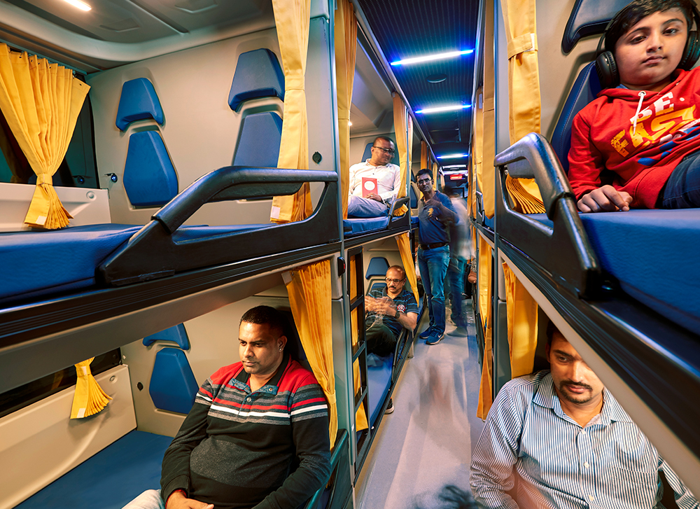 sleeper bus interior